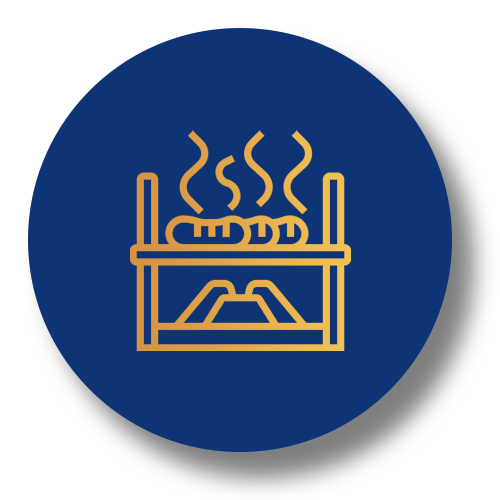 Barbeque with Wooden Deck