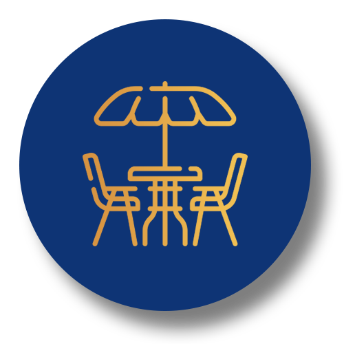 Sitting area with lake view